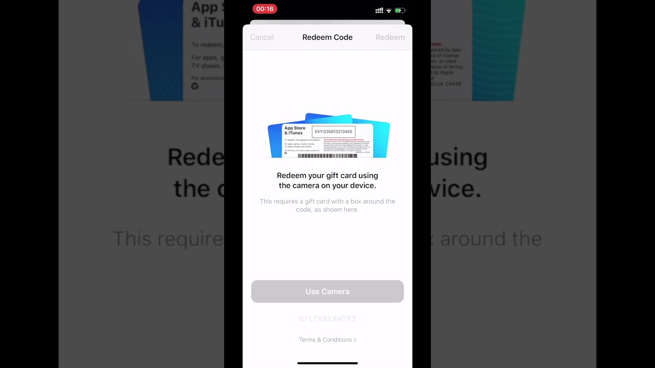 Promo code redeem iOS
