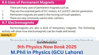 9th Class Physics Chapter 8 | Magnetism | Uses of Permanent Magnets | New Book 2025 | Electromagnets