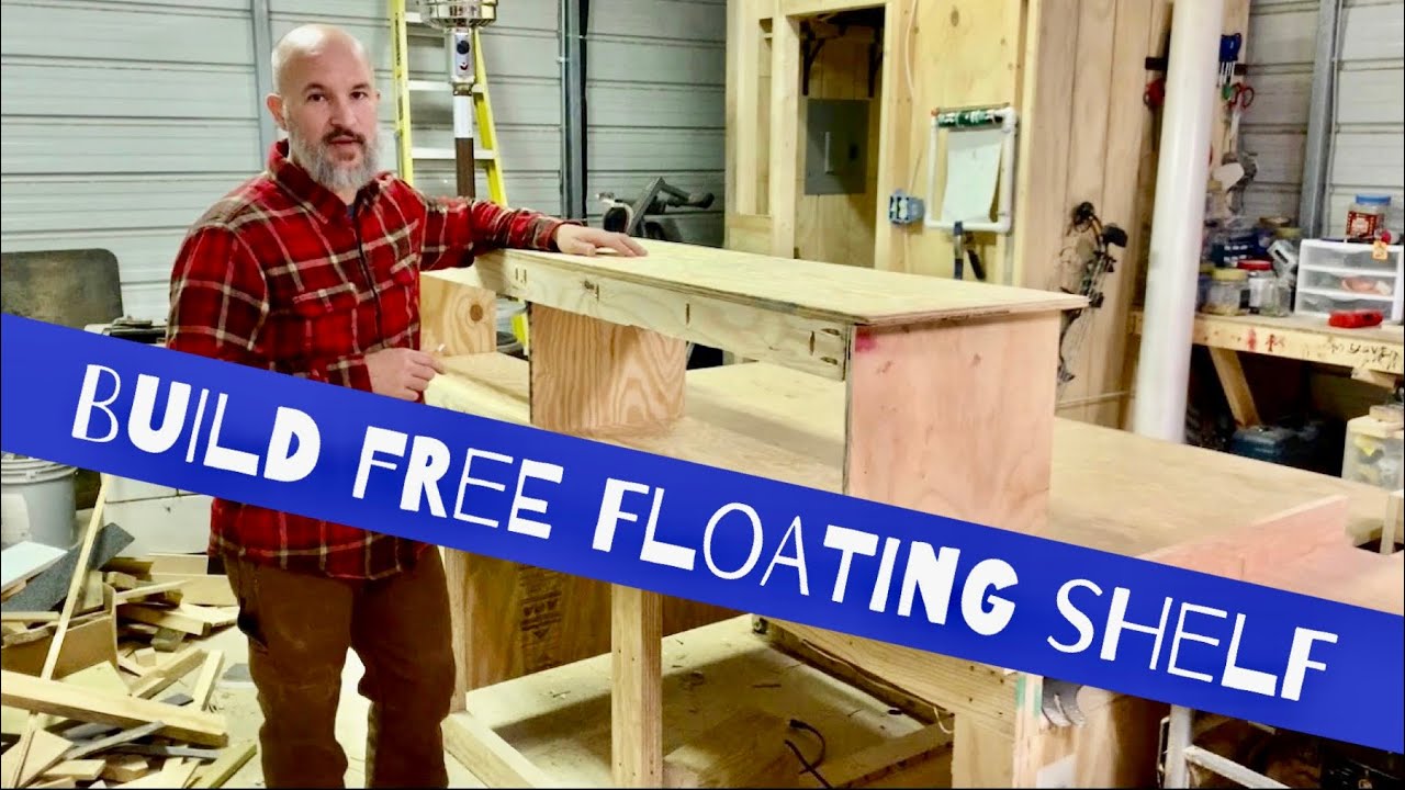 How to Build Free Floating Shelf | Double Storage | French cleat style | One day project