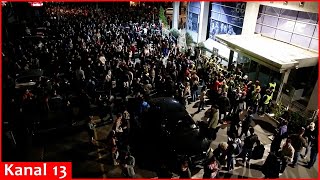 Serbian students blockade a TV station as anti-graft movement grows