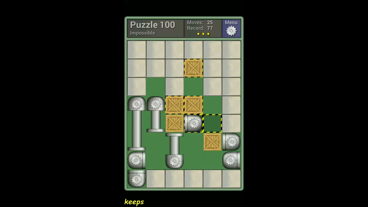 Pushing Machine (Impossible) Level Puzzle 100 - Perfect Solution