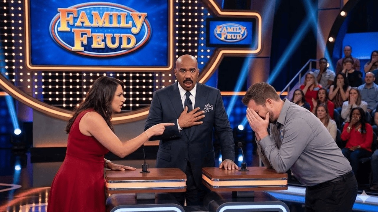 Man’s Affair Exposed Live on Family Feud — Steve Harvey’s SHOCKING Reaction
