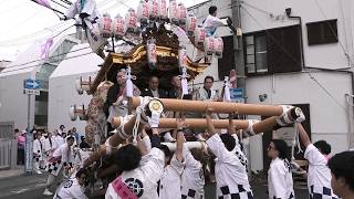 田邊地車入魂式・お披露目式」だんじり曳行 小屋から神社へ 兵庫県神戸
