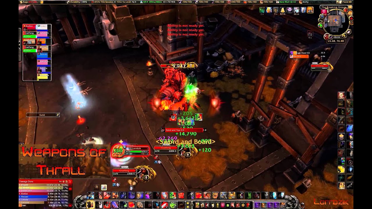 Weapons Of Thrall vs Beastlord Darmac Heroic First kill