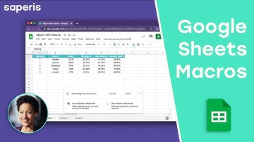 Google Sheets Macros Tutorial