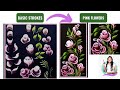 Step by step Floral Art Video | Explanatory Video on Basic Strokes | Easy  video for Beginners