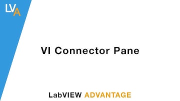How to configure a VI Connector Pane - LabVIEW