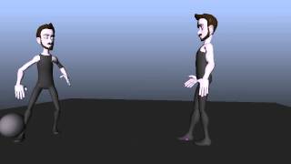 ball bounce and catch animation