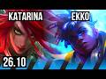 KATARINA vs EKKO (MID) | Good KDA: 31/1/5, 58K damage | EUW Master | 26.10