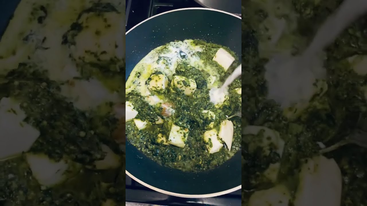 Palak Panner ( spinach with cheese )