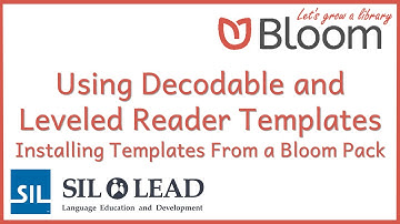09 Bloom: Using Decodable and Leveled Reader Templates - Installing Templates from a Bloompack
