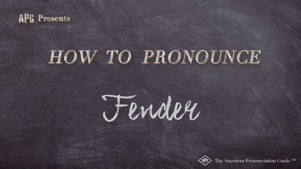 How to Pronounce Fender (Real Life Examples!)