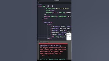 React Weather App in 30 Seconds 🌦️ | Simple React Project for Beginners