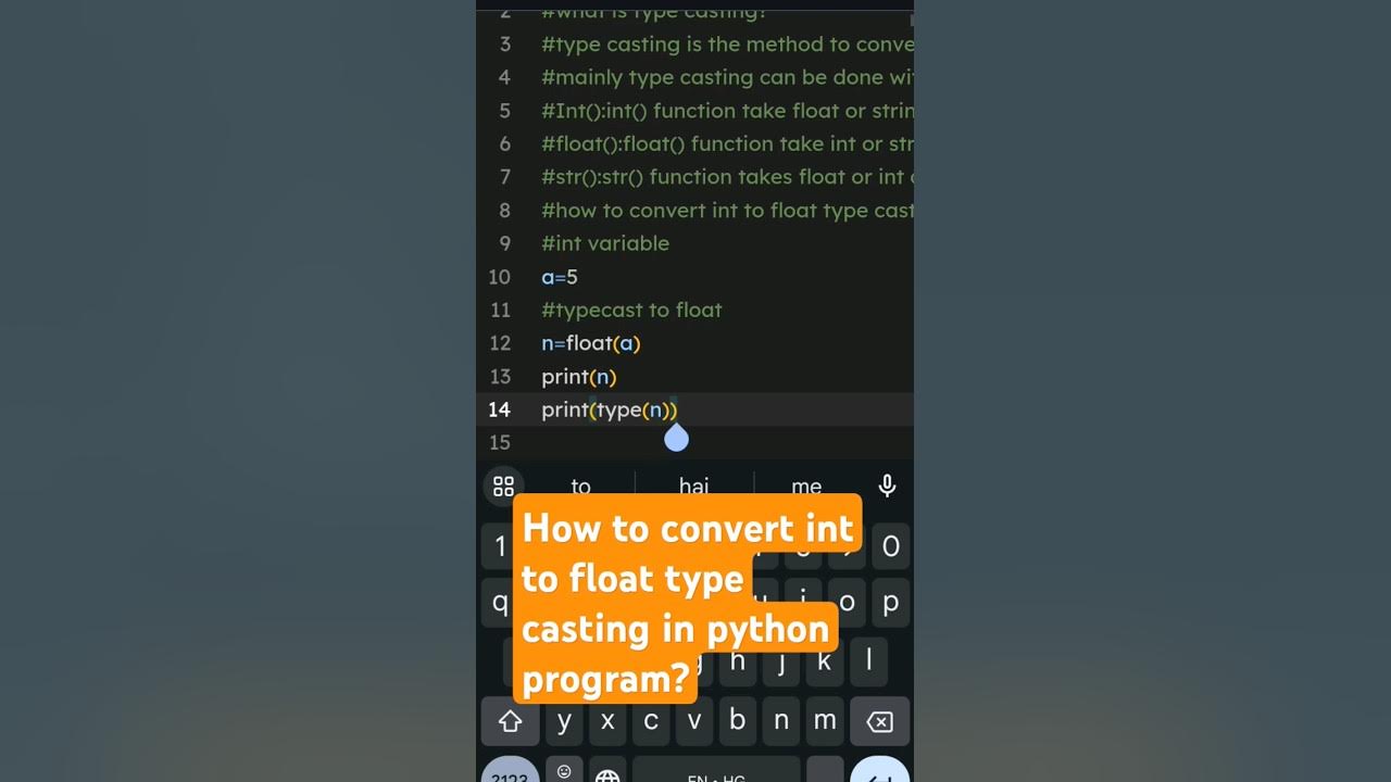 #typecasting #what is type casting?#how to convert int to float type ...