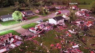 DEMOLISHED: Drone Captures Total Destruction From Illinois Tornado