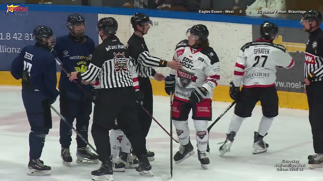 2025 09 28 EHV NRW e V 2025 26 Regionalliga Testspiel Eaglles Essen West vs  EC Harzer Falken Braunl