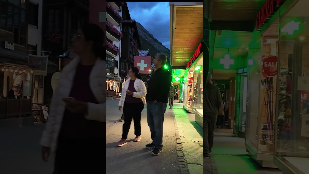 Zermatt Switzerland Night Walk | Peaceful Streets Beneath the Matterhorn