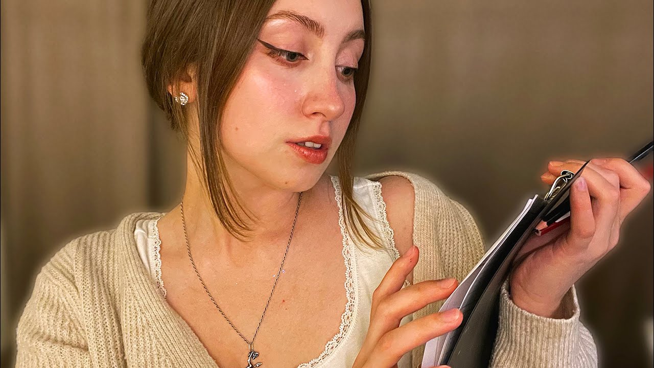 АСМР на вечернем уроке в школе искусств🌷звуки карандаша и тихий голос