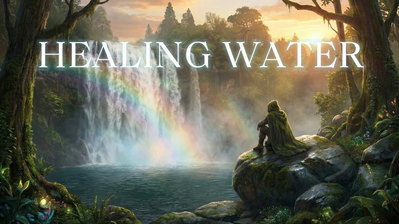 Hidden Forest Waterfall 🌊 White Noise for Focus | Misty Fantasy Landscape [Day 13]