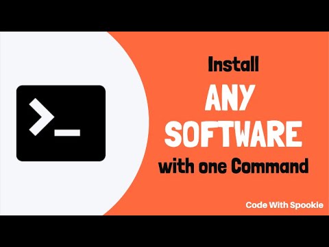 Install any Software with just one Command | Terminal / CMD tricks | Code with Spookie