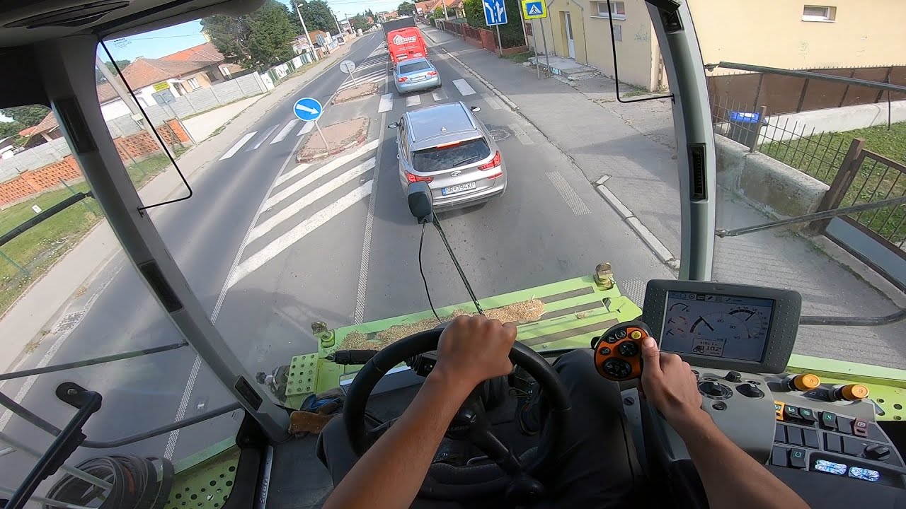 POV/Gopro Presun Claas Lexion 670 cez mesto Nitra