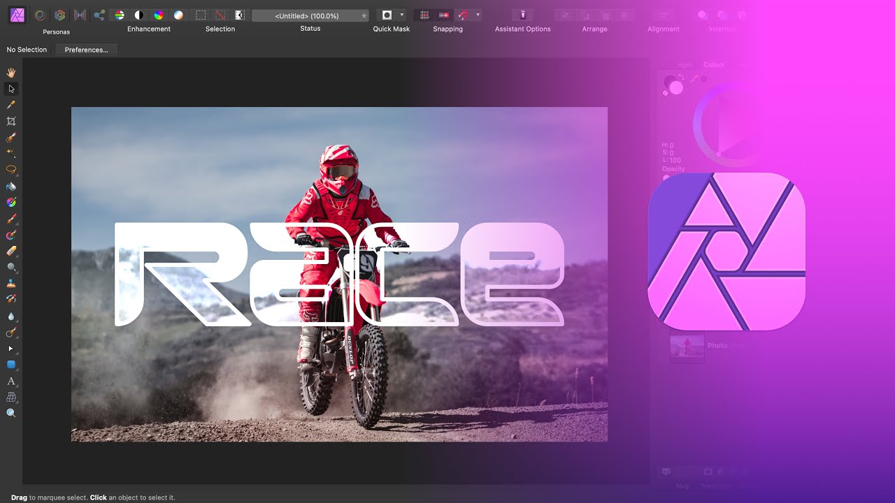 Easy and Quick Typography Effect in Affinity Photo