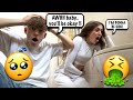 Throwing Up From Food Poisoning Prank On Boyfriend Cute Reaction