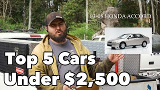Top 5 MOST Reliable Cars Under $2,500 You Can Still Buy Today!