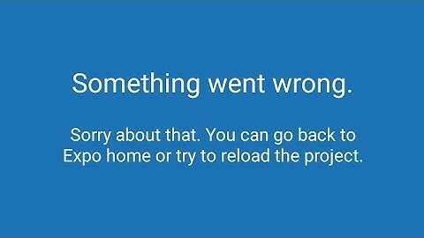 React Native Expo - How To Fix something went wrong error java.net.connectexception failed to