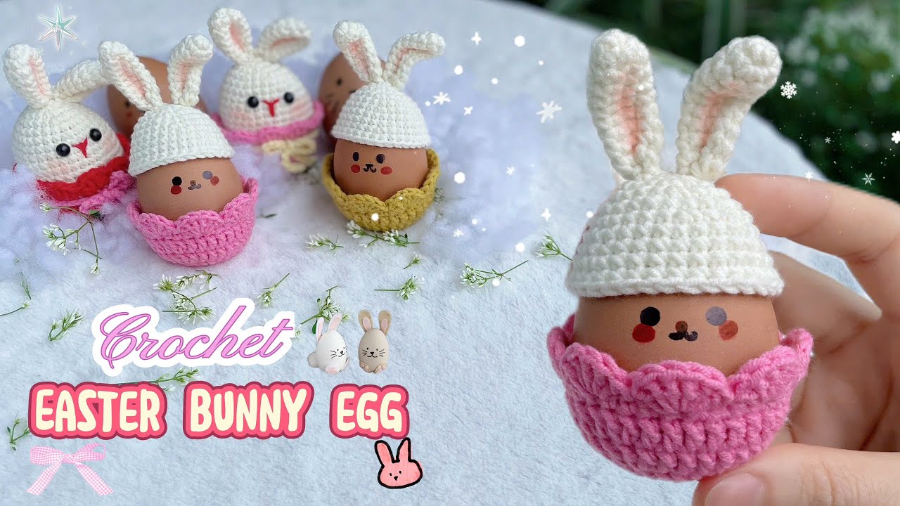 How to Crochet Baskets and Bunny Hats For Easter Eggs Tutorial #crochetanywhere