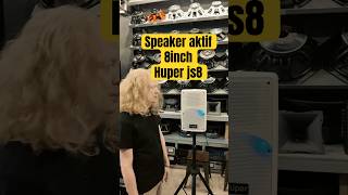 speaker aktif 8 inch dari huper js8 putih, suara jernih kualitas mantap