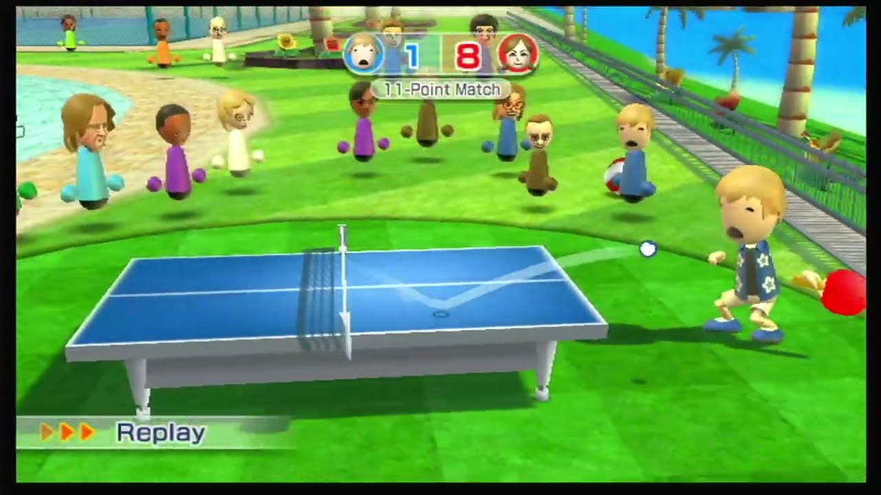 11 point matches helped me improve - Wii Sports Table Tennis