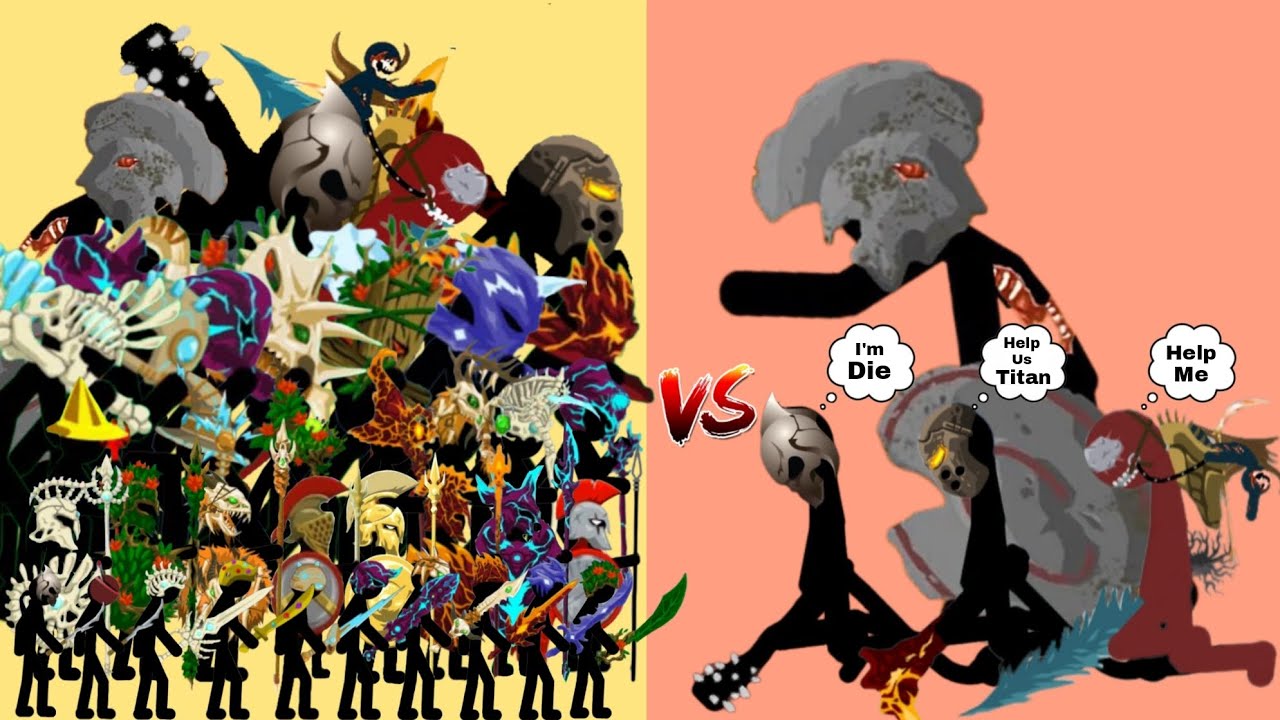 All Skins From Weakest To Stongest - Super Titan Zombie Stone - Stick War Legacy 