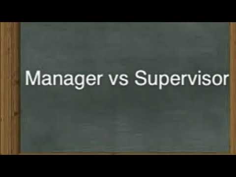 Video: Apakah supervisor sama dengan manajer?