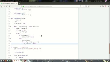 Balanced brackets using python