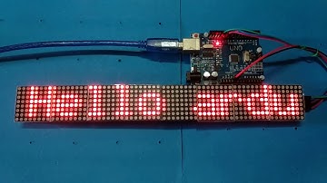 Arduino led matrix scrolling text demo