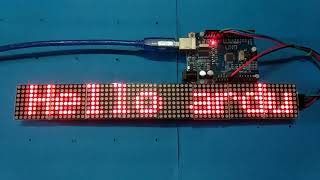 Arduino led matrix scrolling text demo