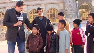 Salim Moqimi with students of Kherqa Mubarak Mosque / سليم مقيمي با شاگردان مسجد خرقه مبارک