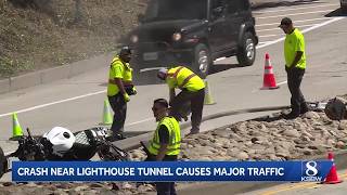 Crash at Lighthouse Tunnel causes heavy traffic in Monterey