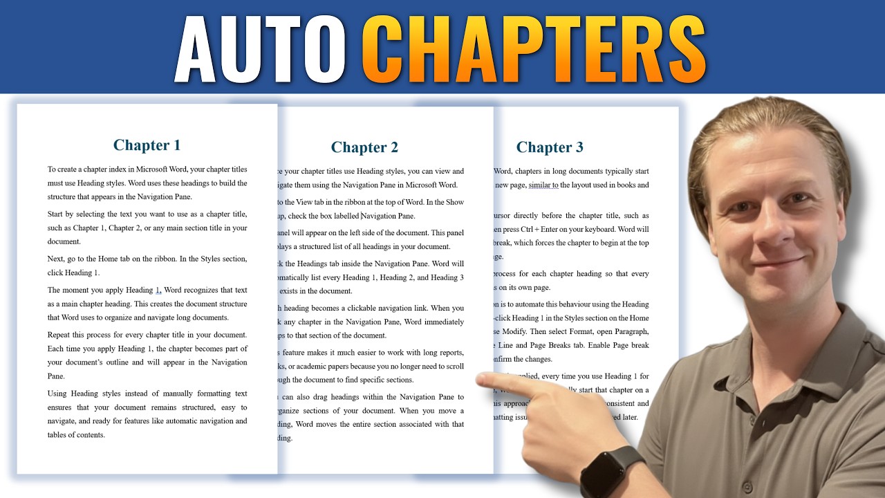 How To Create Chapters in Word - YouTube