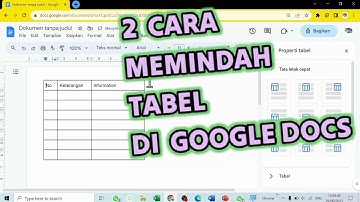 Cara Mudah Memindahkan Tabel di Google Docs - Ada 2 Cara di Video Ini