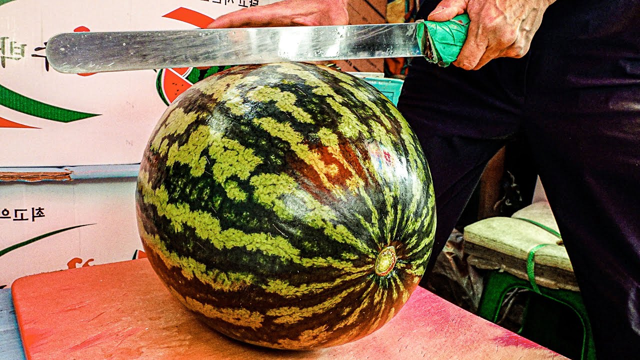 Потрясающие навыки нарезки фруктов — корейская уличная еда