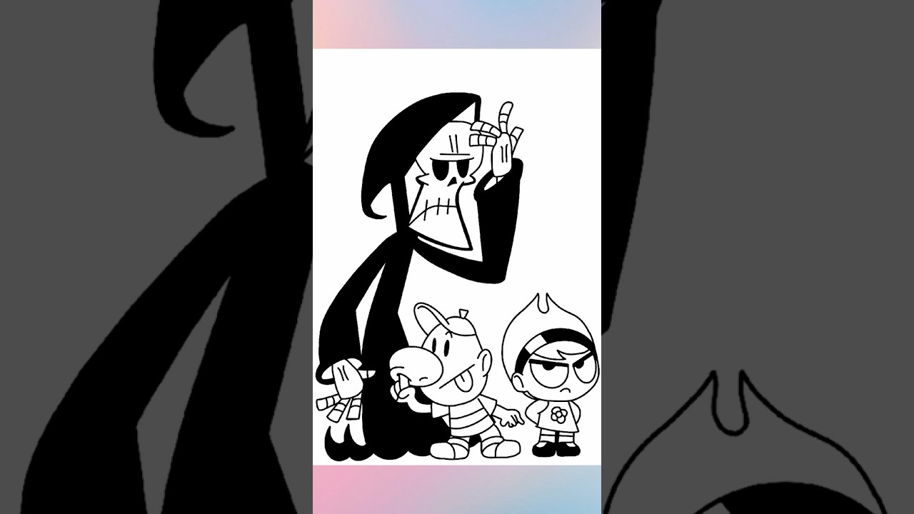 Drawing the Grimm Adventures of Bill & Mandy in Procreate (Timelapse)