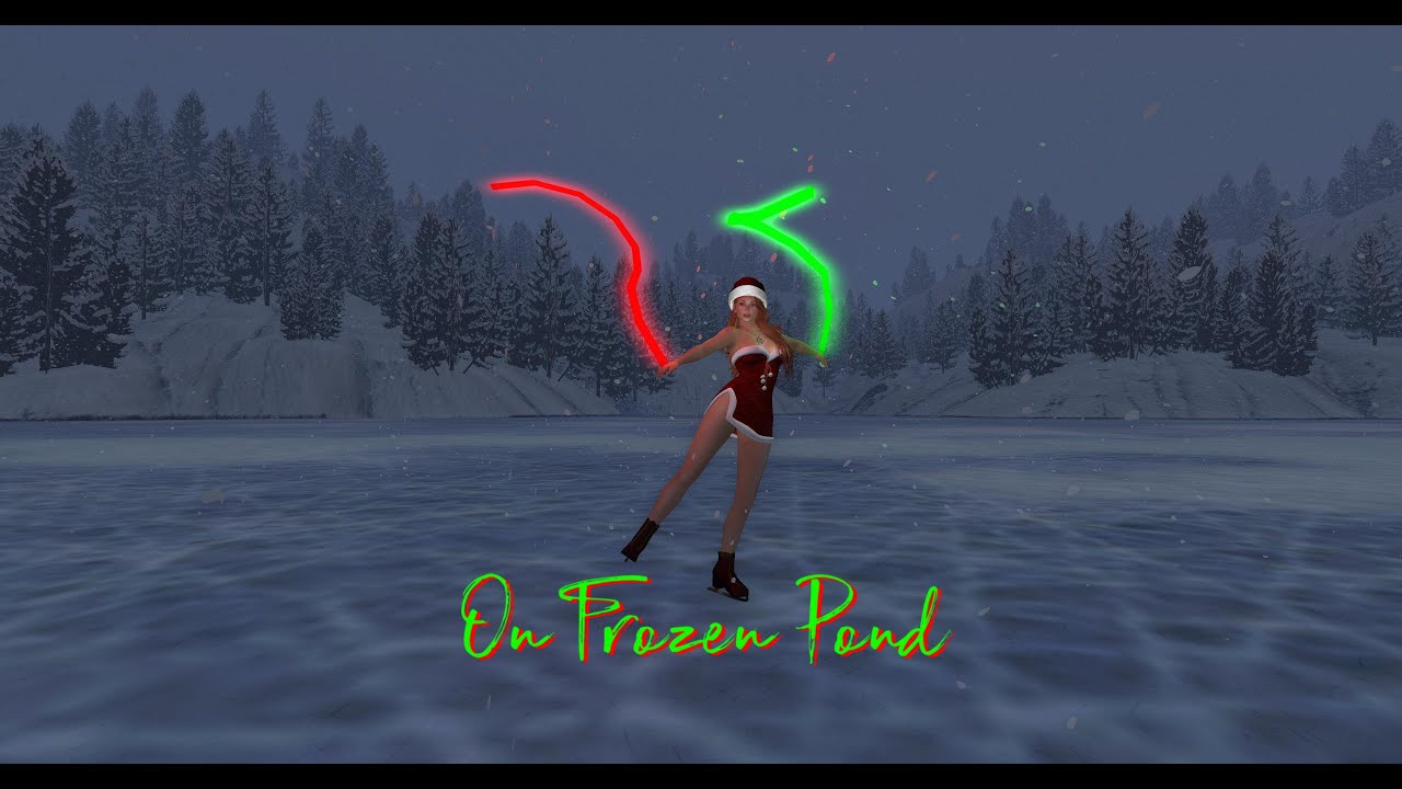 On Frozen Pond. Lace up your skates for a festive delight with a graceful glide on a silent night.