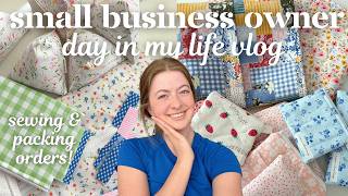 COME TO WORK WITH ME!💌🪡 || diml as a small biz owner sewing and packing orders from the week💗
