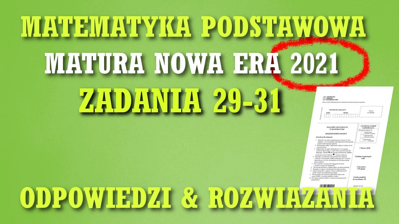 Matura próbna z matematyki - Nowa Era 2021 - Poziom Podstawowy