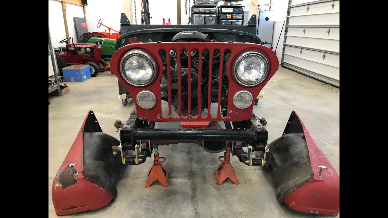 Part 3: Project Blue-J YJ to CJ Grille Conversion. Round Headlight  Conversion for YJ Jeep - YouTube