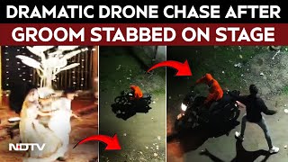 Viral Video Groom Stabbed On Wedding Stage, Drone Camera Chases Attacker For 2 Km