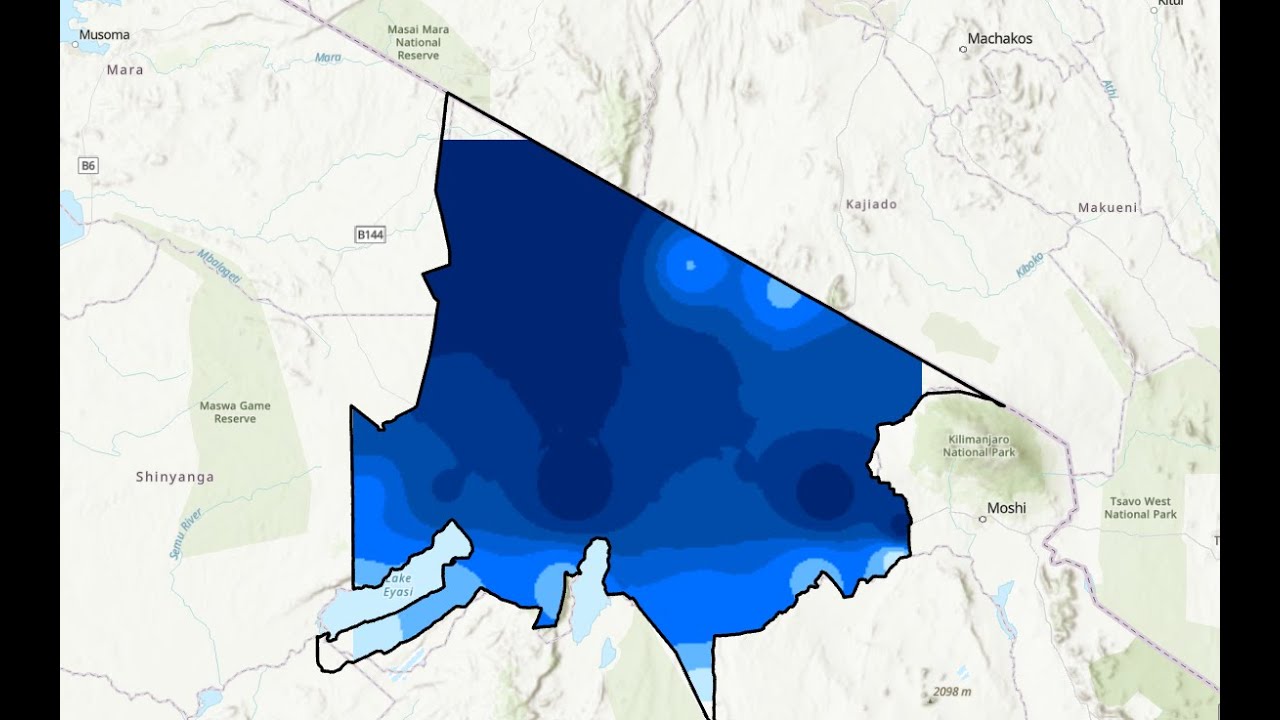 Average Annual Rainfall Map of Arusha Region 2023, Tanzania, Using ...