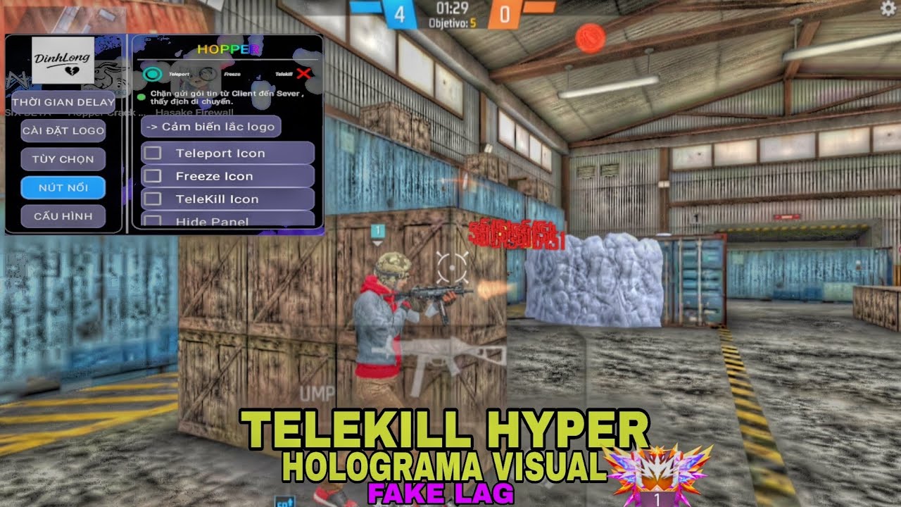 ⭐TELEKILL HYPER 😮HOLOGRAMA VISUAL 💥FIX LAG FREEFIRE😮 NORMAL 😮 TELEPORT 🥶 SIN METODO✅